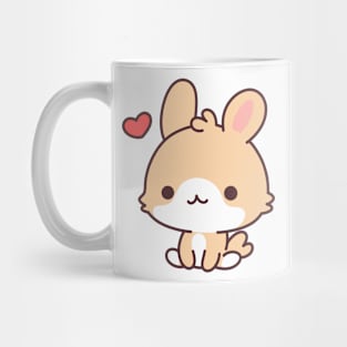 cute rabbit with heart Mug